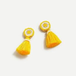 J.Crew Beaded Tassel Stud Earrings